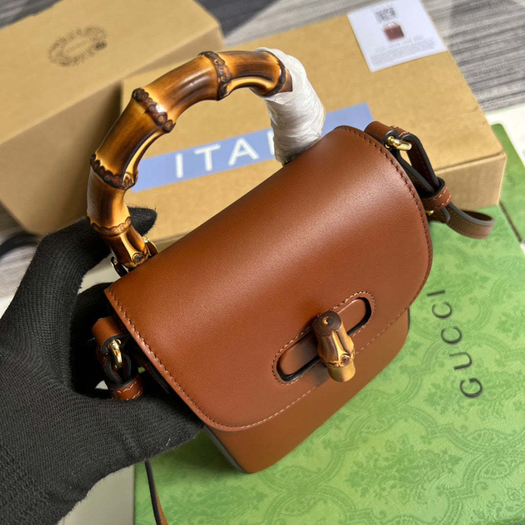 gg Bamboo Mini Handbag Red For Women, Women’s Bags 6.2in/16cm gg
