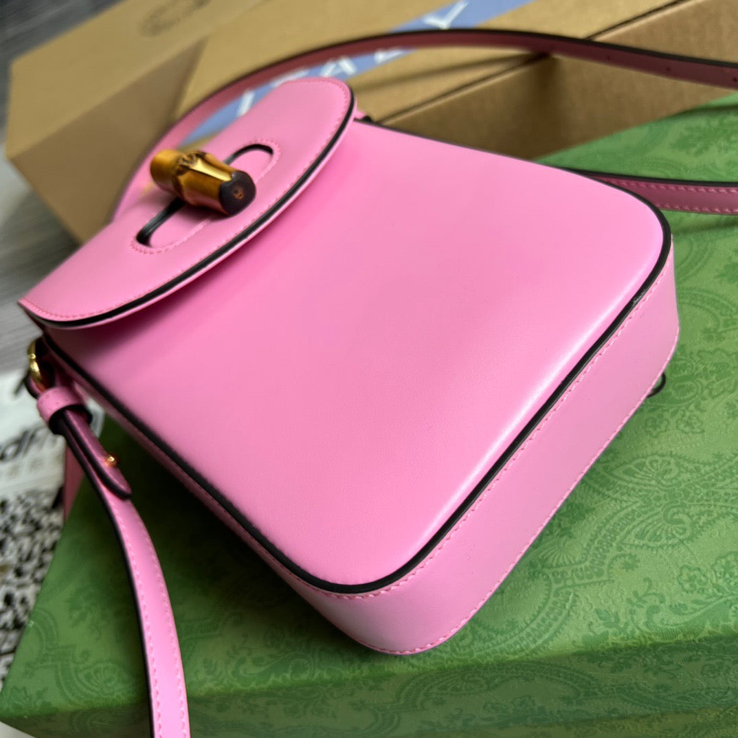 gg Bamboo Mini Handbag Pink For Women, Women&#8217;s Bags 6.2in/16cm gg 702106 UZY0T 5814