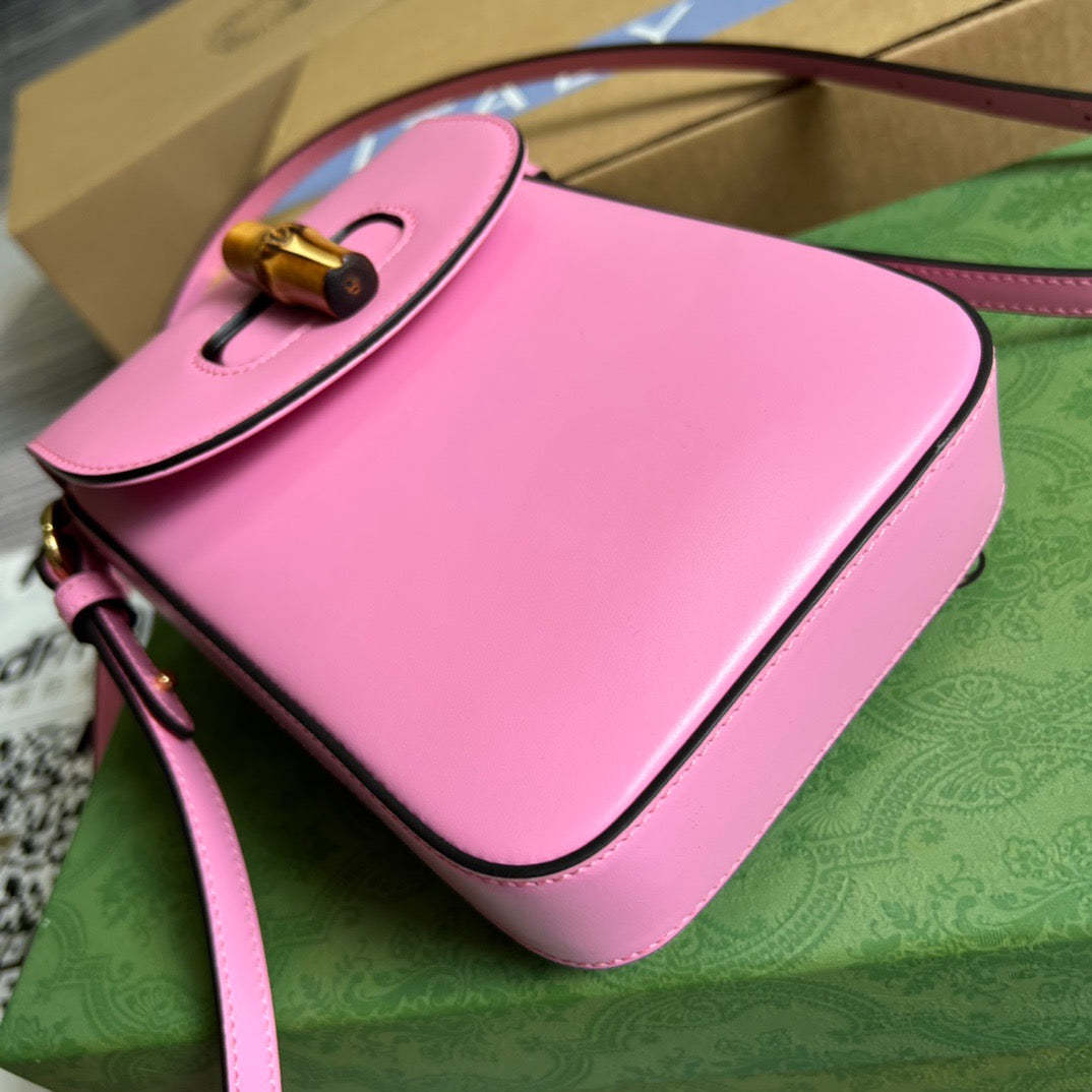 gg Bamboo Mini Handbag Pink For Women, Women’s Bags 6.2in/16cm gg 702106 UZY0T 5814