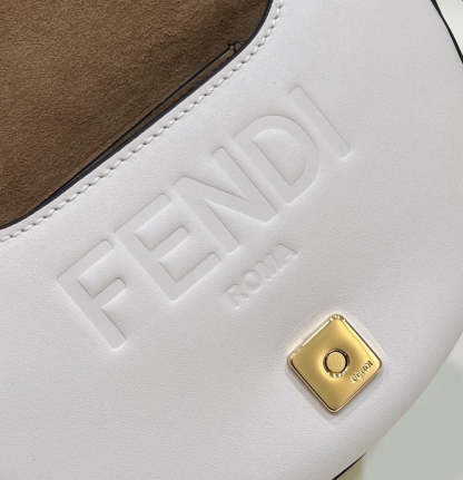 FI Moonlight Saddle White Bag For Woman 19cm/7.5in