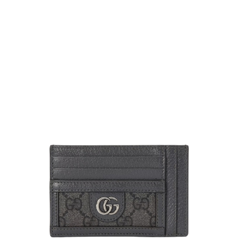 GG OPHIDIA CARD CASEGREY AND BLACK 11CM 732018 UULBN 1244