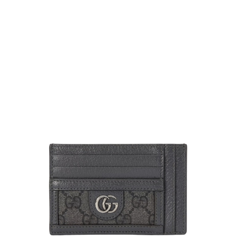 GG OPHIDIA CARD CASEGREY AND BLACK 11CM 732018 UULBN 1244
