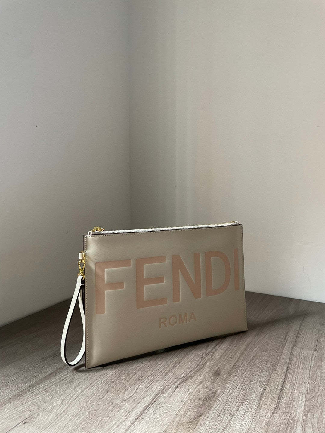 FI Flat Pouch White Large Pouch Bag For Woman 34cm/13in 8N0178AC9LF0K7E