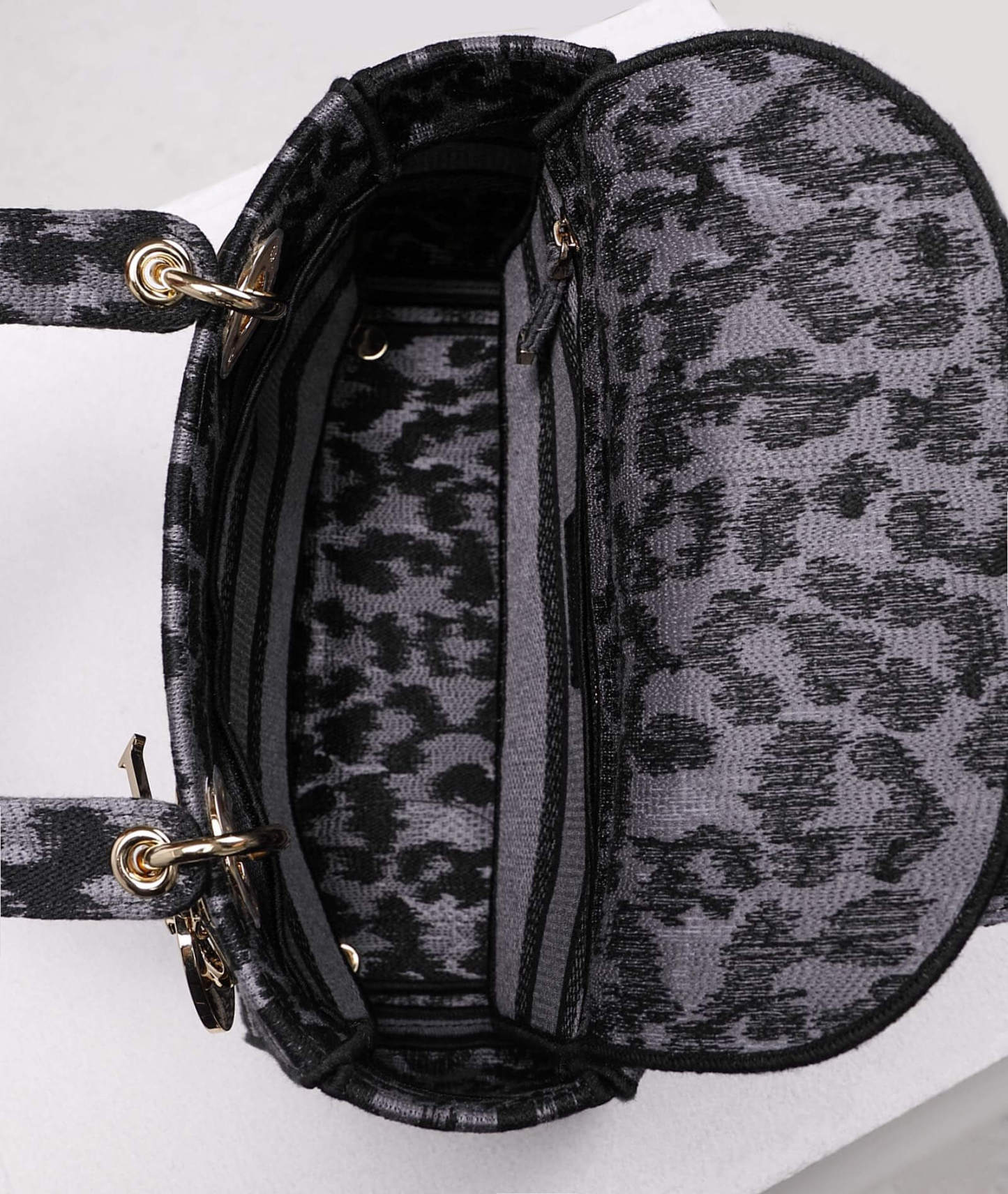 DO 44532 Lady D-Lite mini 17cm 24cm Leopard Print black white-2