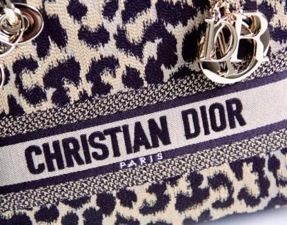 DO 44532 Lady D-Lite Handbag shoulder bag cross body bags mini 17cm 24cm Leopard Print light yellow