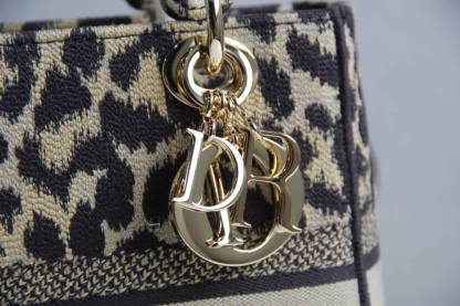 DO 44532 Lady D-Lite Handbag shoulder bag cross body bags mini 17cm 24cm Leopard Print light yellow