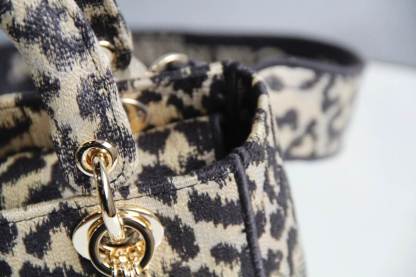 DO 44532 Lady D-Lite Handbag shoulder bag cross body bags mini 17cm 24cm Leopard Print light yellow