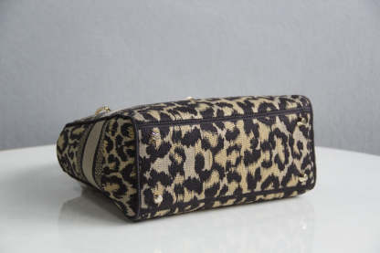DO 44532 Lady D-Lite Handbag shoulder bag cross body bags mini 17cm 24cm Leopard Print light yellow