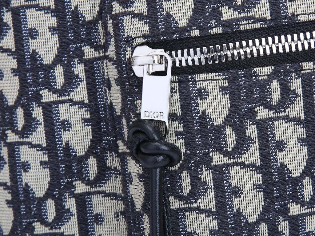 DIR BEIGE AND BLACK 38CM RIDER BACKPACK OBLIQUE JACQUARD