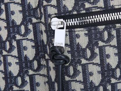 DIR BEIGE AND BLACK 38CM RIDER BACKPACK OBLIQUE JACQUARD