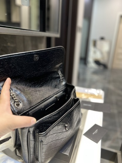 YSL NIKI BABY CHAIN BAG IN BLACK LAMBSKIN 6331601EL071000