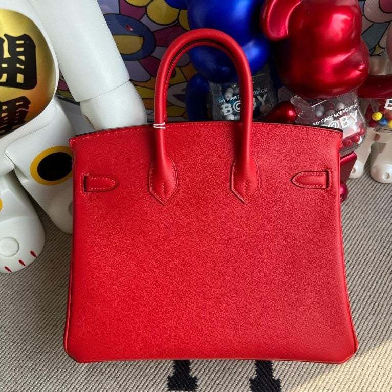 HM BIRKIN SWIFT S3 BRIGHT RED GOLD HARDWARE 25CM