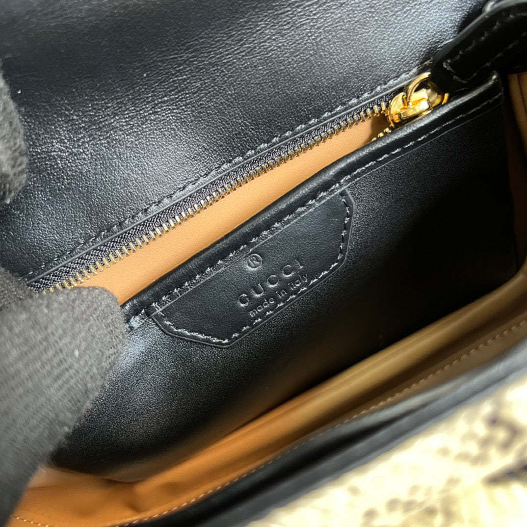gg Bamboo 1947 Medium  Top Handle Bag Natural For Women, Women’s Bags 10.2in/26cm gg 679632 L4RET 8887