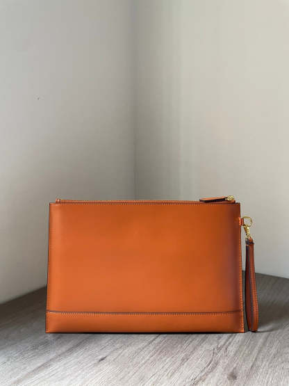 FI Flat Pouch Brown Large Pouch Bag For Woman 34cm/13in 8N0178AC9LF0QVK