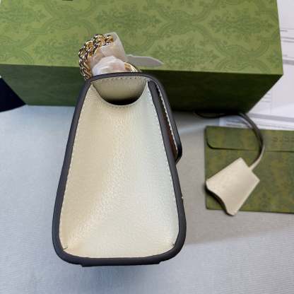 gg Padlock Small gg Strawberry Shoulder Bag Beige For Women, Women&#8217;s Bags 7.9in/20cm gg