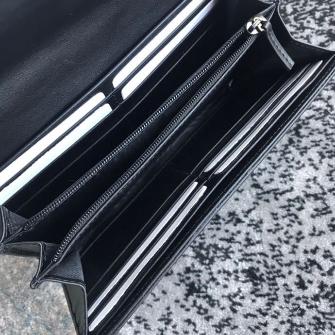 GG MARMONT CONTINENTAL WALLET 19CM BLACK E443436 DTD1T 1000