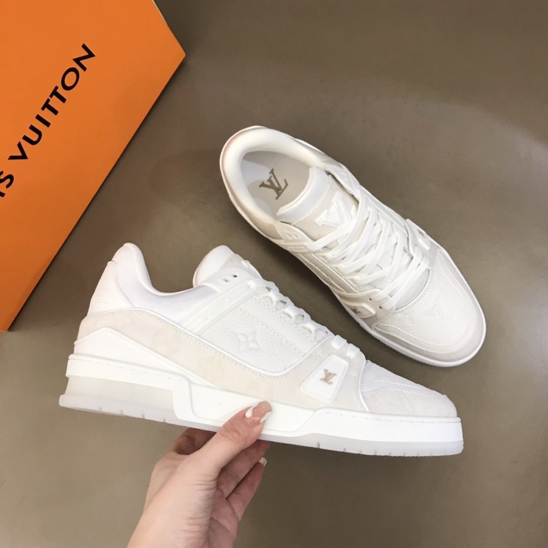 LUV TRAINER SNEAKER MONOGRAM PATENT CANVAS WHITE VIRGIL ABLOH