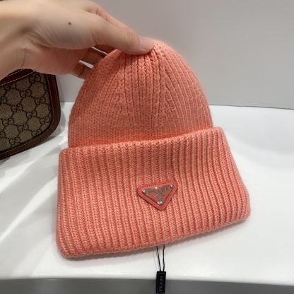 PD WOOL AND CASHMERE BEANIE SLIVER PINK