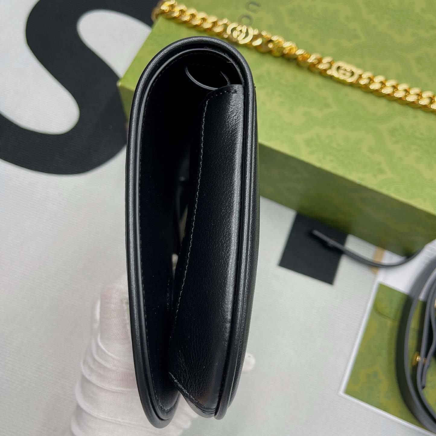 gg Blondie Shoulder Bag Black For Women, Women&#8217;s Bags 11in/28cm gg‎ 699268 UXX0G 1000