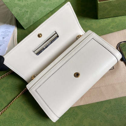 gg Diana Chain Wallet With Bamboo White For Women, Women’s Bags 7.4in/19cm gg 658243 17Q0T 9022