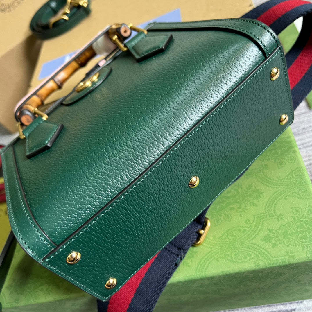 gg Diana Mini Tote Bag Green For Women, Women&#8217;s Bags 7.9in/20cm gg ‎702732 U3ZDT 3670
