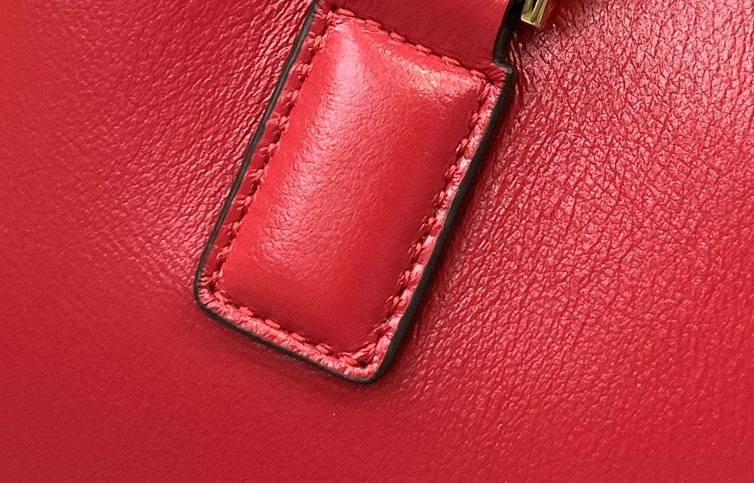 FI Small FF Tote Shoulder Red Bag For Woman 30cm/12in
