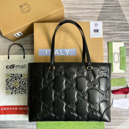 gg  Medium Tote Black For Women, Women’s Bags 15in/38cm gg ‎631685 UM8IG 1000