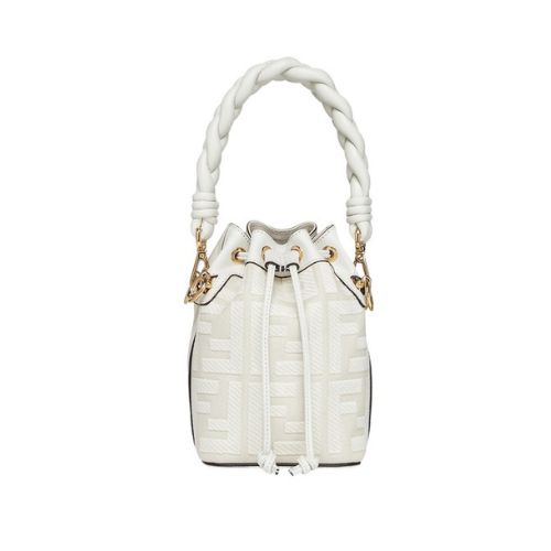 FD MON TRESOR WHITE FF CANVAS MINI BAG 18CM 8BS010AKKWF0K7E