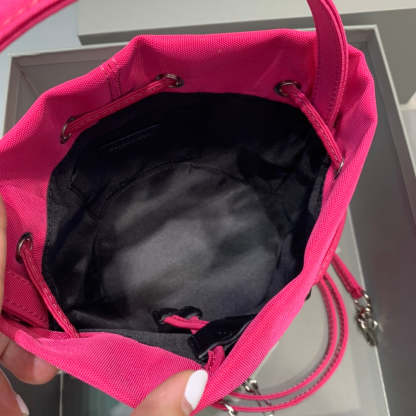 Balen Le Cagole Medium Bucket Bag In Dark Pink, For Women,  Bags 11.8in/30cm