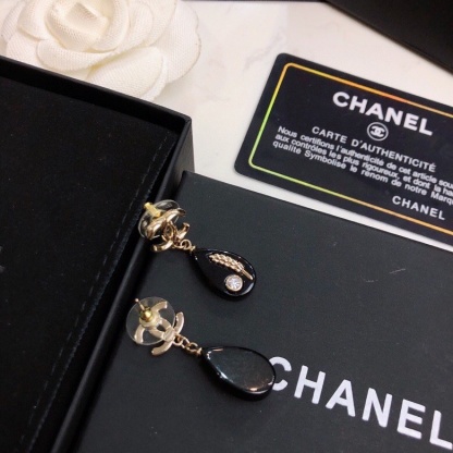 CC CC BLACK EARRINGS