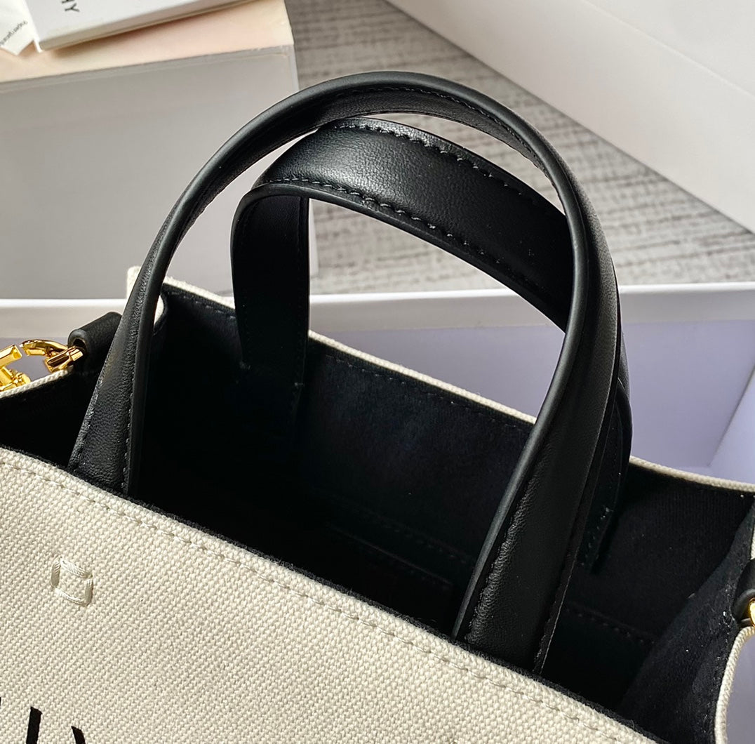 gv Medium G Tote Shopper Bag Canvas Beige/Black For Women, Handbags, Shoulder Bags 7.5in/19cm GVC BB50N0B1DR-255
