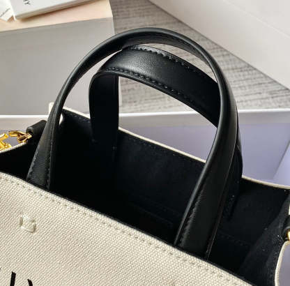 gv Medium G Tote Shopper Bag Canvas Beige/Black For Women, Handbags, Shoulder Bags 7.5in/19cm GVC BB50N0B1DR-255