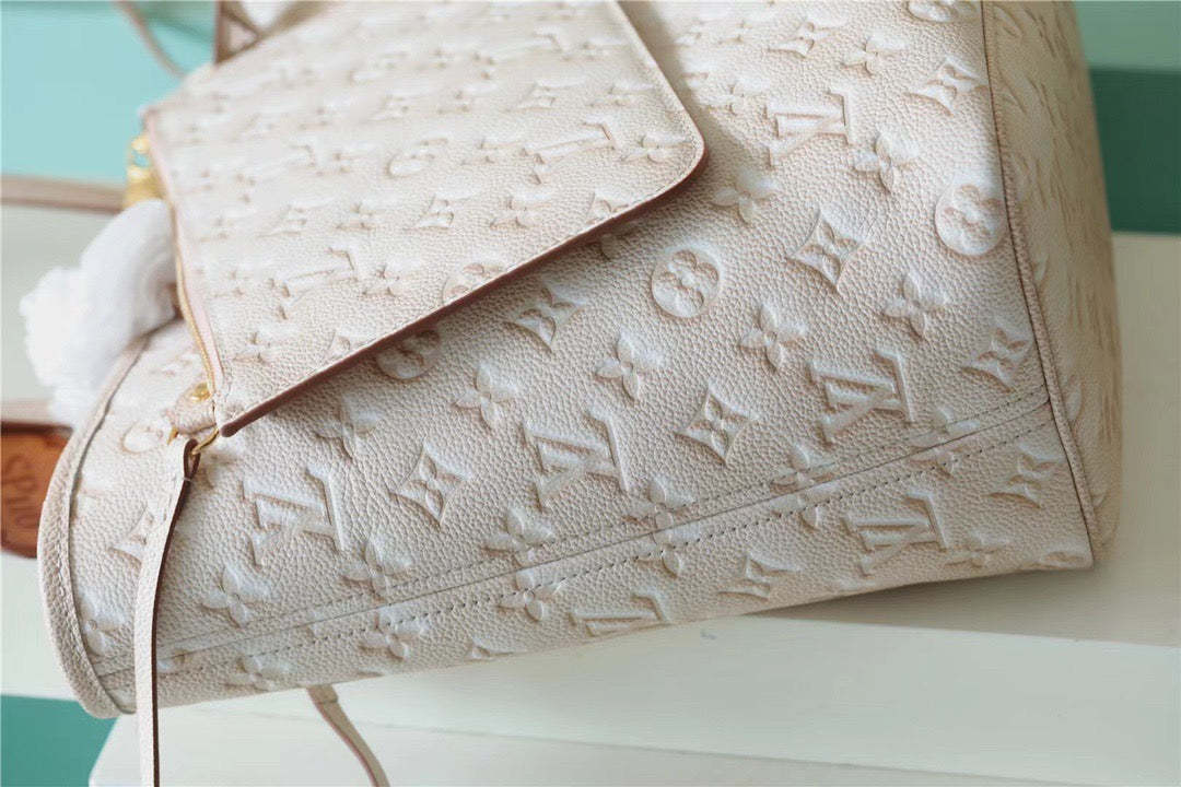 LV Neverfull MM Monogram Empreinte Pale Beige For Women,  Shoulder and Crossbody Bags 12.2in/31cm LV M46231