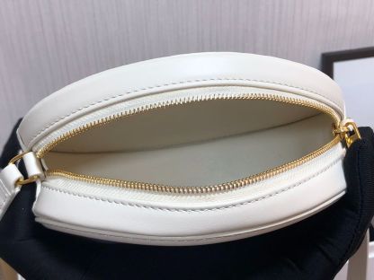 CE CROSSBODY OVAL PURSE CUIR TRIOMPHE IN SMOOTH CALFSKIN WHITE