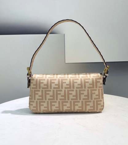 FI Baguette 1997 Wool Bag Beige For Women, Women’s Handbags, Shoulder Bags 10.6in/27cm FF 8BR792