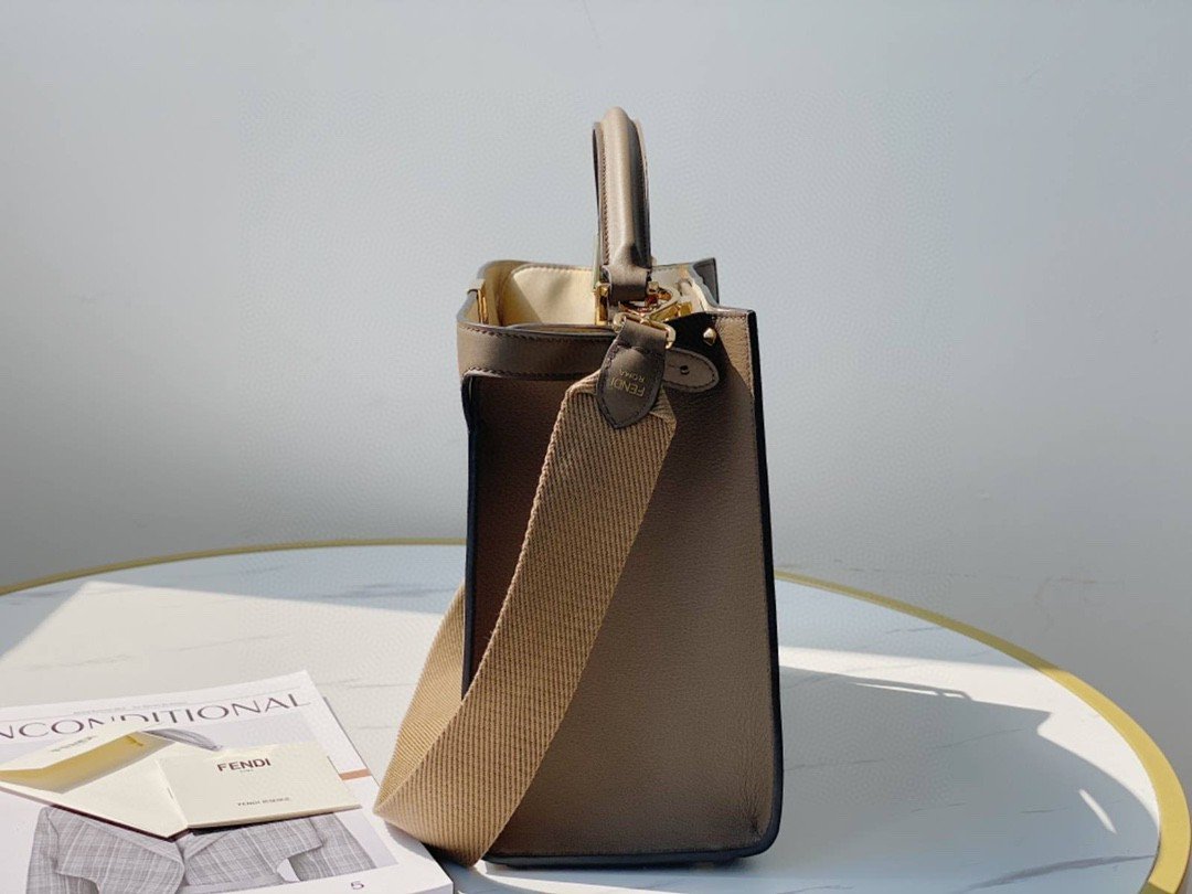 FI Peekaboo X-Lite Tote Medium Light Brown Bag For Woman 30cm/12in