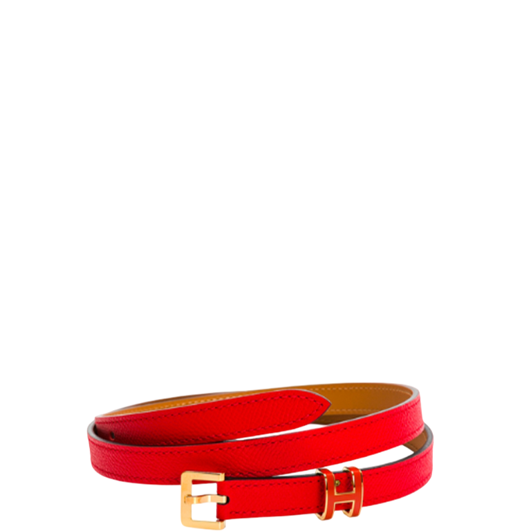 HM LEATHER  BELTS POP H RED 15MM