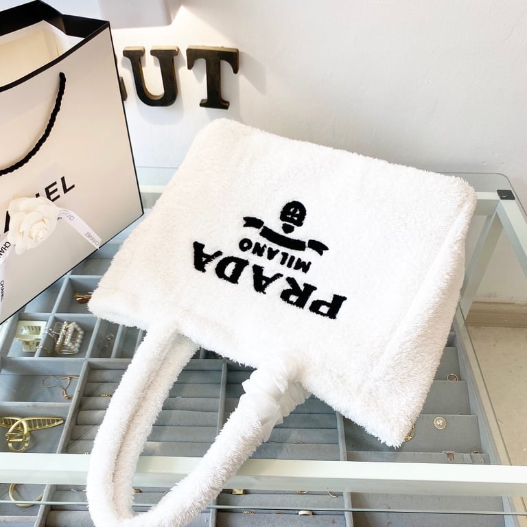 PR TERRY TOTE BAG WHITE 41CM