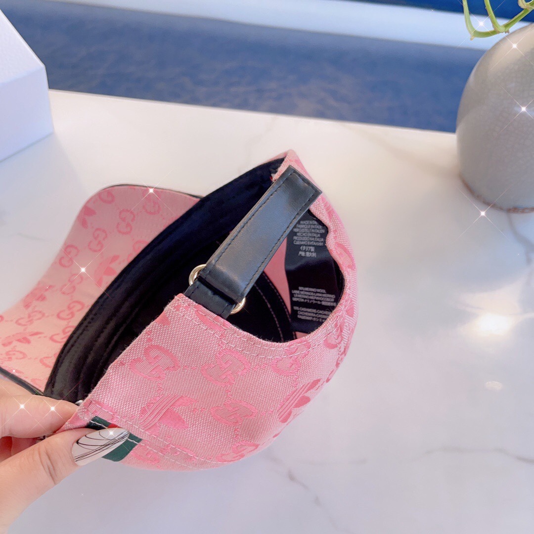 GG X ADIDAS BASEBALL CAP HAT PINK