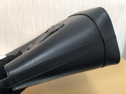 CE BLACK CUIR TRIOMPHE IN SMOOTH CALFSKIN BAG BUCKET