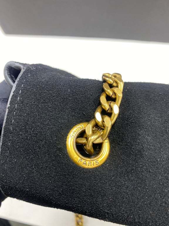 SAINT LAURENT KATE MEDIUM REVERSIBLE CHAIN BAG IN SUEDE AND SMOOTH LEATHER