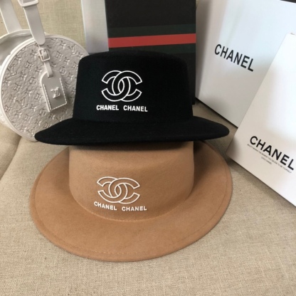 CC CC WIDE BRIM WOOL HAT BROWN