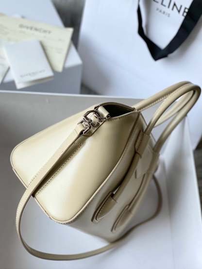 gv Mini Antigona Lock Bag Beige For Women, Handbags, Shoulder Bags 8.7in/22cm GVC