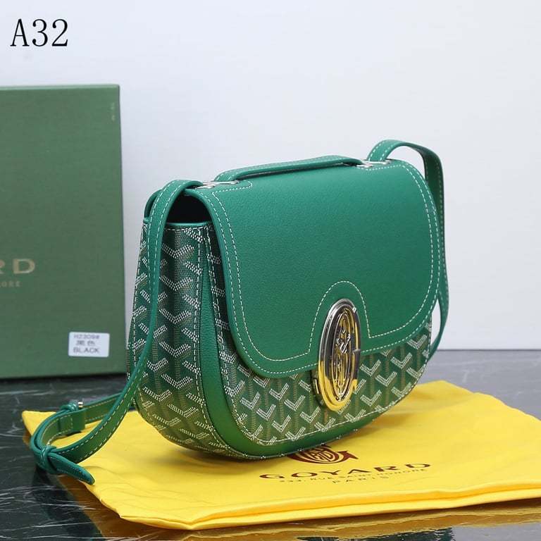 GY SEAL CLASP THE 233 BAG GREEN 25CM