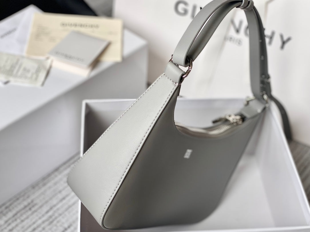 gv Small Moon Cut Out Bag Grey For Women, Handbags, Shoulder Bags 9.8in/25cm GVC