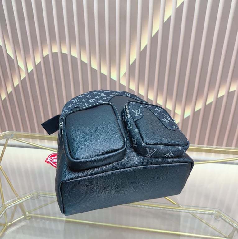 LUV BACKPACK MULTIPOCKET BLACK MONOGRAM DENIM AND TAURILLON LEATHER 42CM M45973