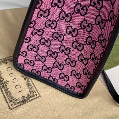 gg Small Tote Bag With Interlocking G In Pink And Blue gg Canvas For Women 12in/31cm gg
