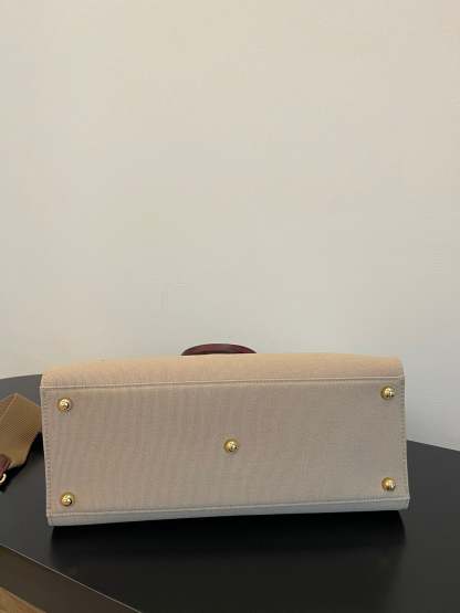 FI Sunshine Large Tote Bag Beige For Women, Women’s Handbags, Shoulder Bags 15.7in/40cm FF 8BH372