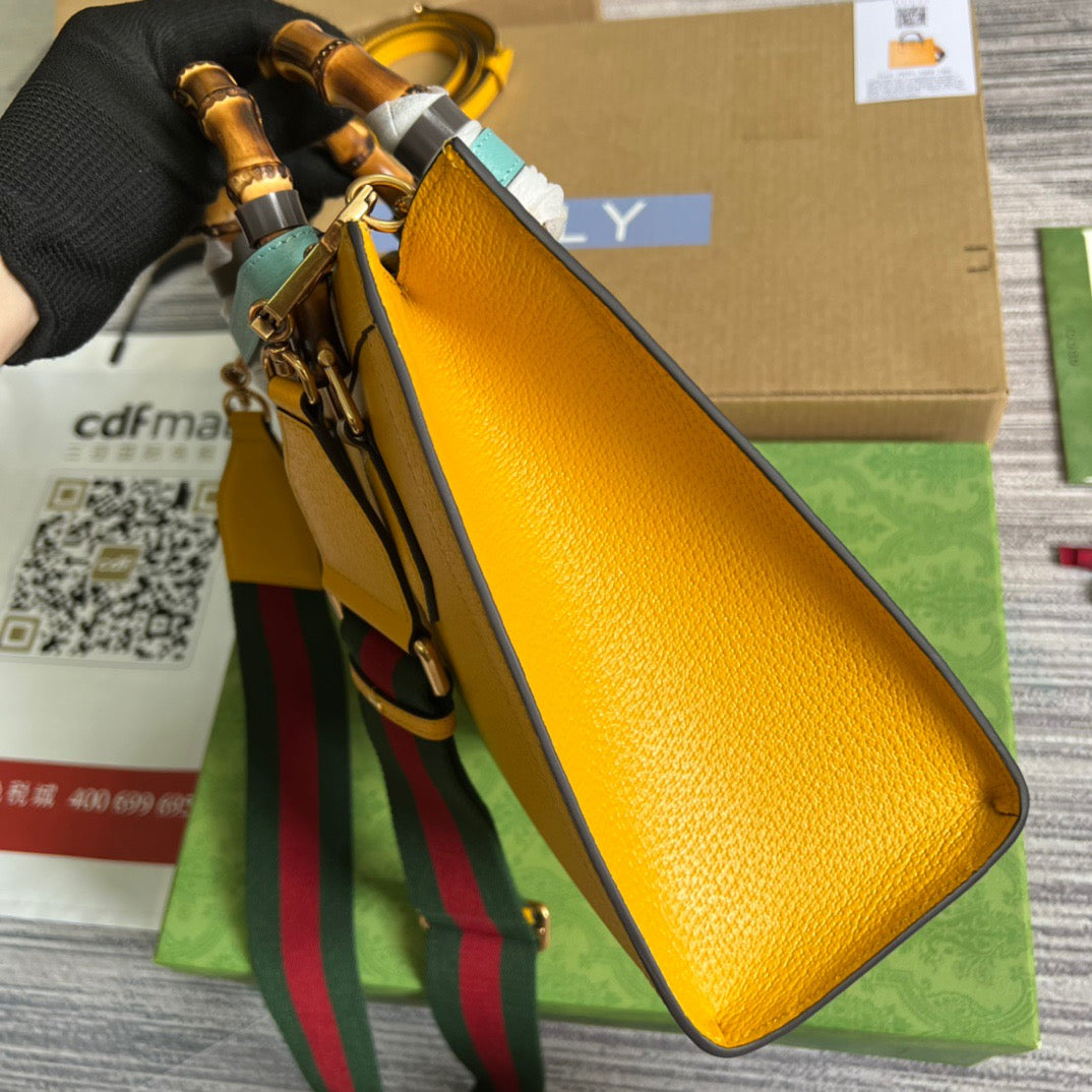 gg Diana Small Tote Bag Yellow For Women, Women’s Bags 11in/27cm gg ‎