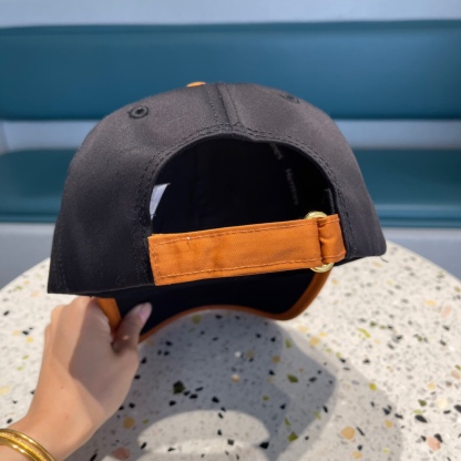 HM CANVAS BASEBALL CAP HORSE HAT BLACK